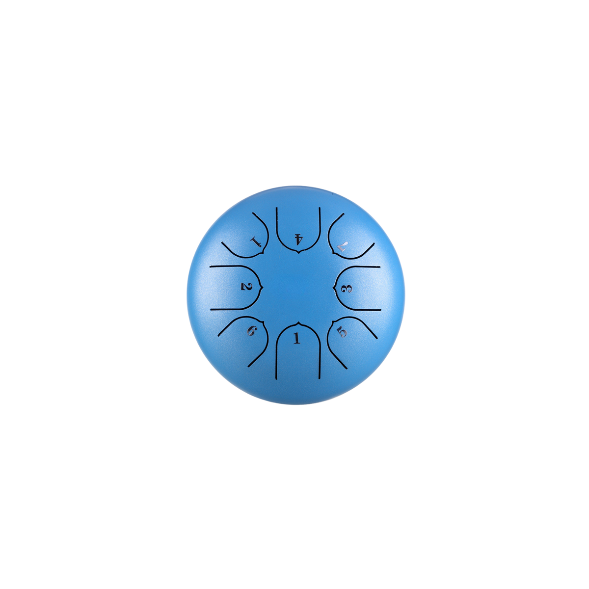 Dreemelody 6-inch steel tongue drum in blue, travel-size tongue drum with 8 notes