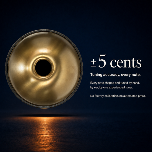 10-Note Handpan, Stainless Steel — 4 Scales in 440 Hz