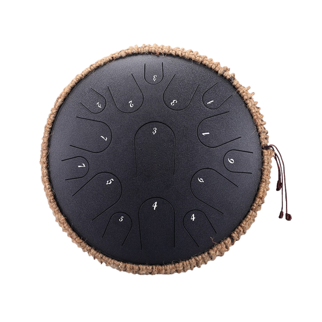Dreemelody 14-inch steel tongue drum, 15 notes in D major, titanium steel