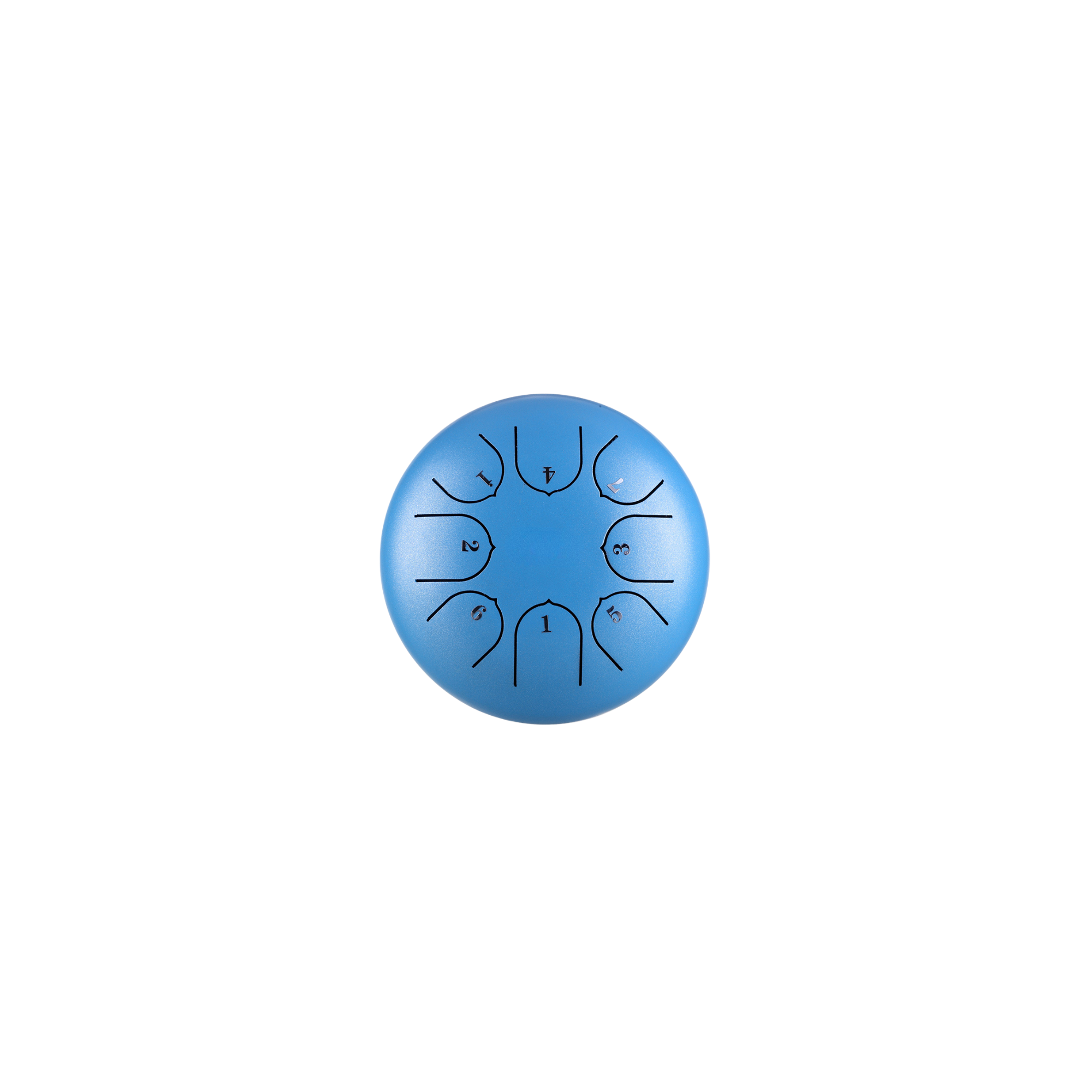 Dreemelody 6-inch steel tongue drum in blue, travel-size tongue drum with 8 notes