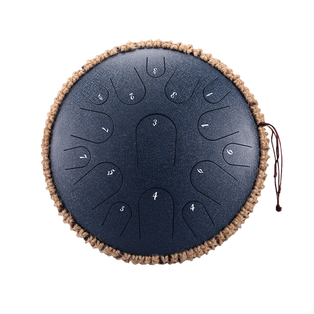 14-Inch Steel Tongue Drum, 15 Notes — Titanium Steel, D Major