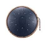 14-Inch Steel Tongue Drum, 15 Notes — Titanium Steel, D Major