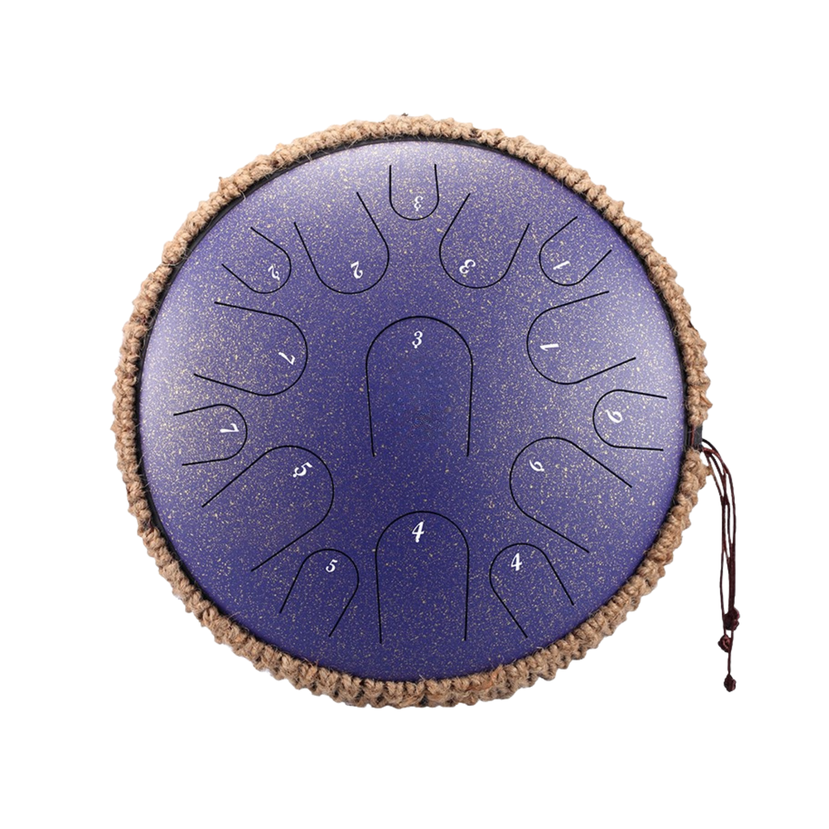 14-Inch Steel Tongue Drum, 15 Notes — Titanium Steel, D Major