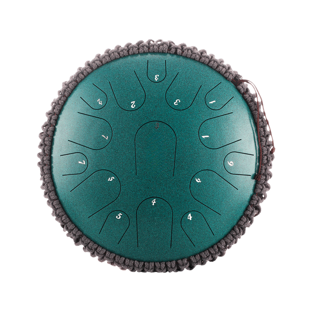 14-Inch Steel Tongue Drum, 15 Notes — Titanium Steel, D Major
