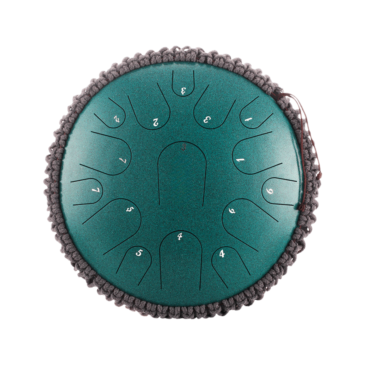 14-Inch Steel Tongue Drum, 15 Notes — Titanium Steel, D Major