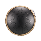 14-Inch Steel Tongue Drum, 15 Notes — Titanium Steel, D Major
