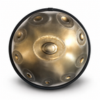16-Note Mutant Handpan, 10+6 — Two Playable Faces, Ember Steel