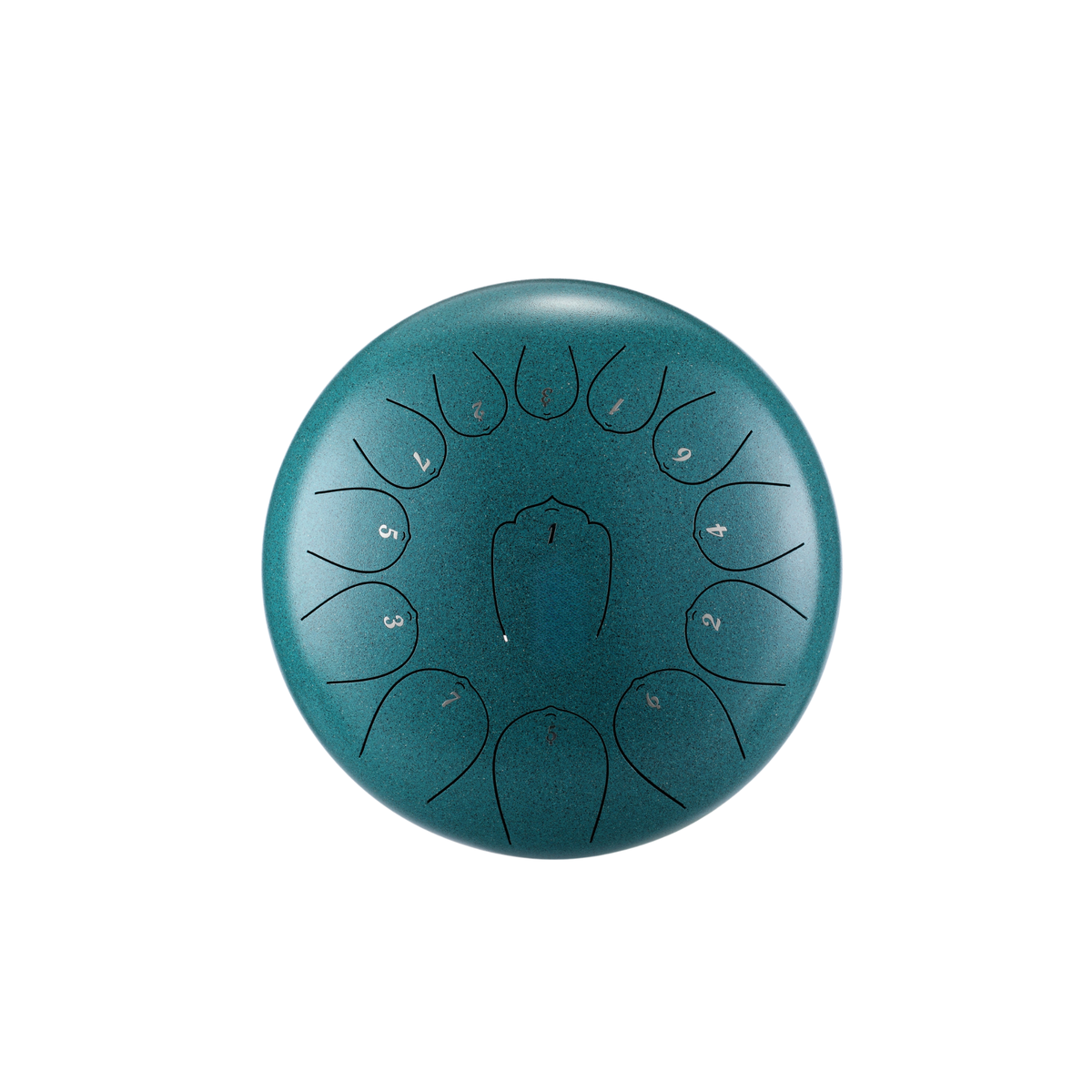 12-Inch Steel Tongue Drum, 13 Notes in C Major — Full Kit