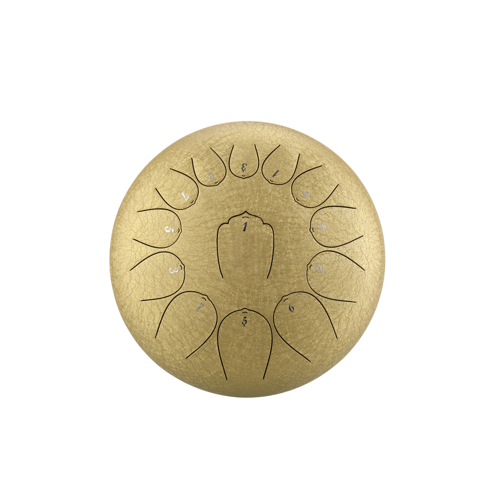 12-Inch Steel Tongue Drum, 13 Notes in C Major — Full Kit