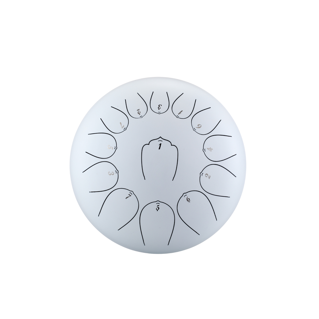 12-Inch Steel Tongue Drum, 13 Notes in C Major — Full Kit