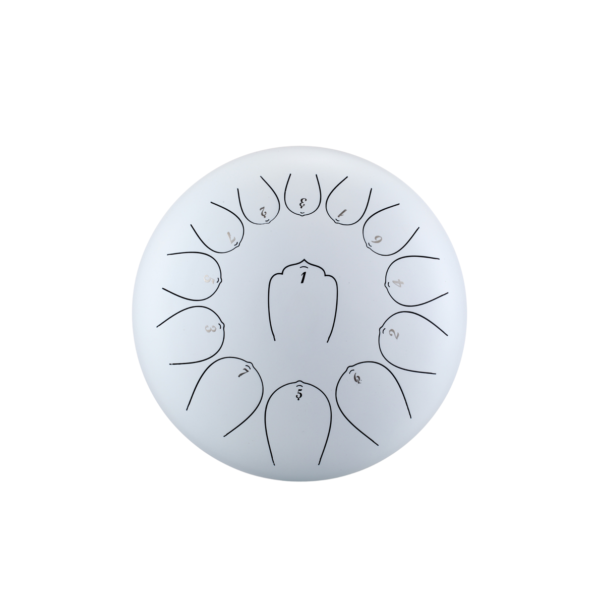 12-Inch Steel Tongue Drum, 13 Notes in C Major — Full Kit