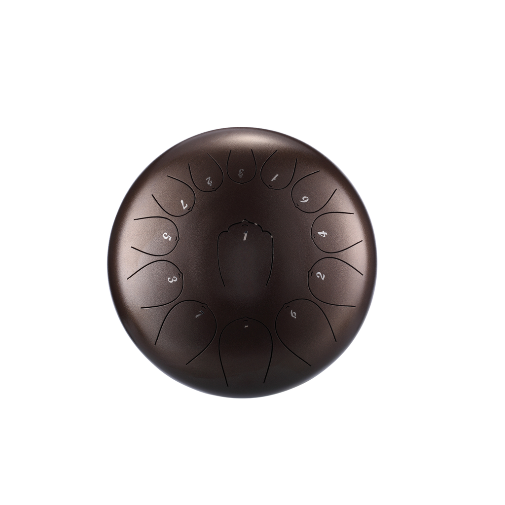 12-Inch Steel Tongue Drum, 13 Notes in C Major — Full Kit
