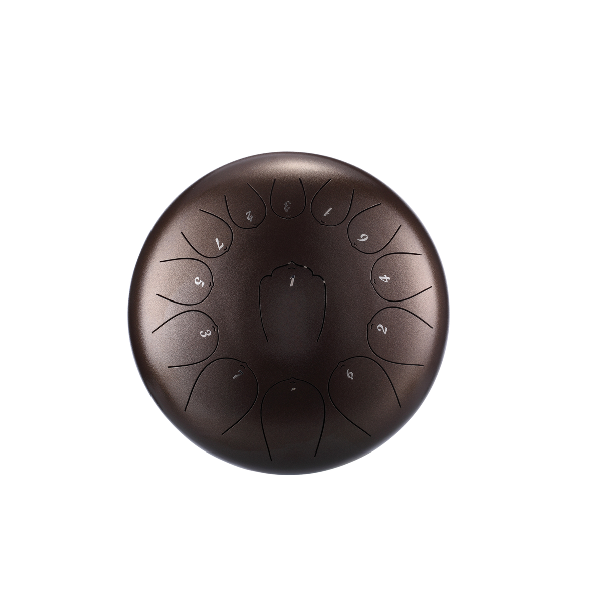 12-Inch Steel Tongue Drum, 13 Notes in C Major — Full Kit