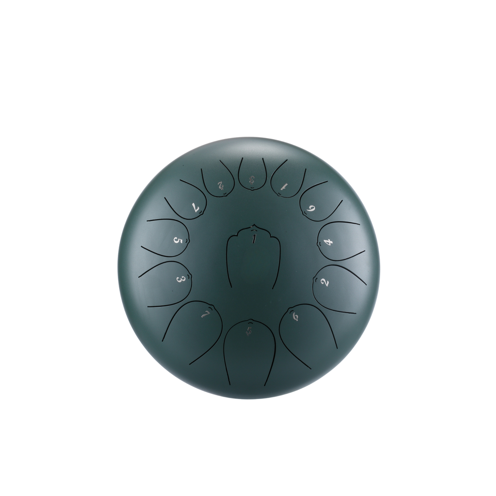 12-Inch Steel Tongue Drum, 13 Notes in C Major — Full Kit