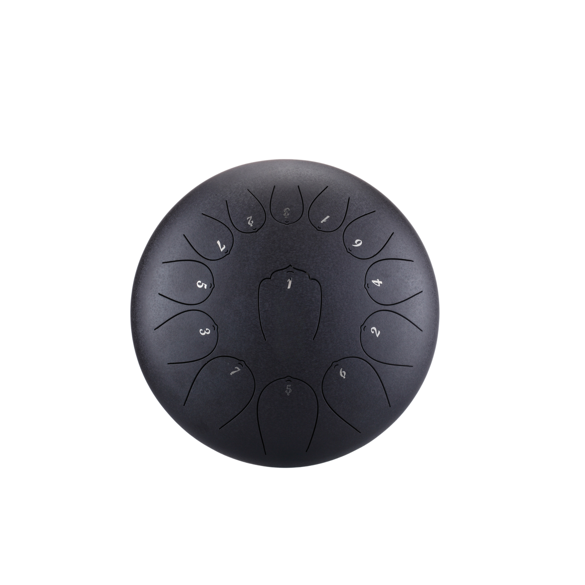 12-Inch Steel Tongue Drum, 13 Notes in C Major — Full Kit