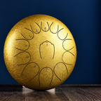 12-inch steel tongue drum, side view